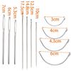 Sewing Curved Needle Leather Craft Sewing Accessories C Type Stitching Big Eye Needle Long Straight Needles Hand Repair Sewing