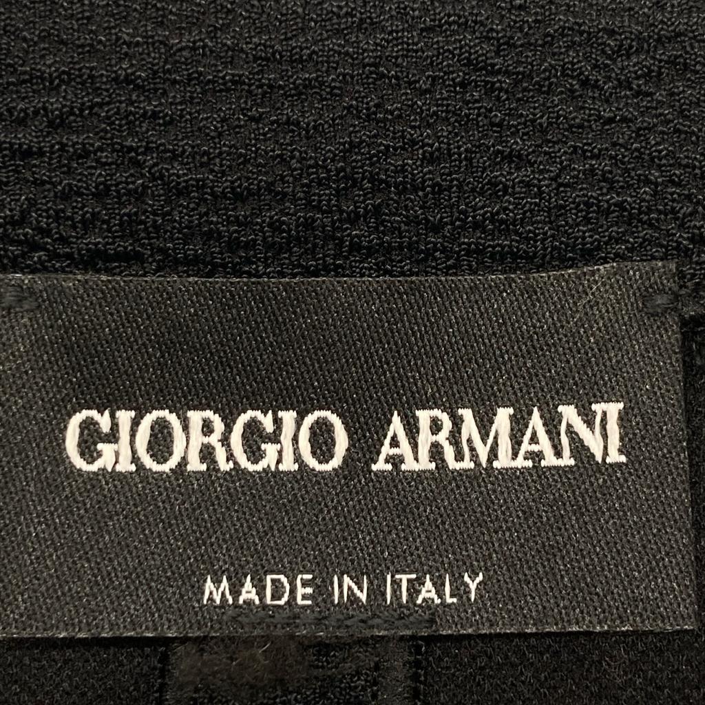 Giorgio Armani 3HAG74 AJXTZ Black Seersucker Single Breasted Jacket Jacket 48 blackUsed