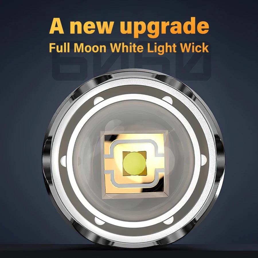 Ultra-bright LED Flashlight Portable Rechargeable Lamp Built-in Battery for Outdoor Waterproof Camping Emergency Tactical Torch