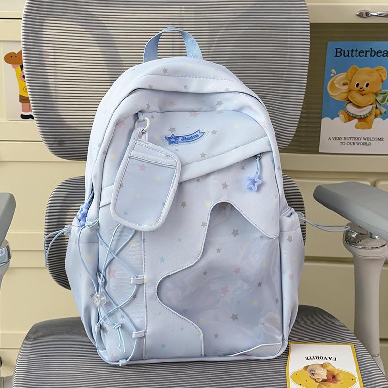 Schoolbag Korean Ins Cartoon Hugh Star Backpack Female Niche Design Large Capacity Junior High School Student School Bag Versatile Back