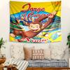 Personalized Curious George Background Tapestry,Custom Name Birthday Party,Multifunctional Wall Decoration for Home Decor,Various Occasions