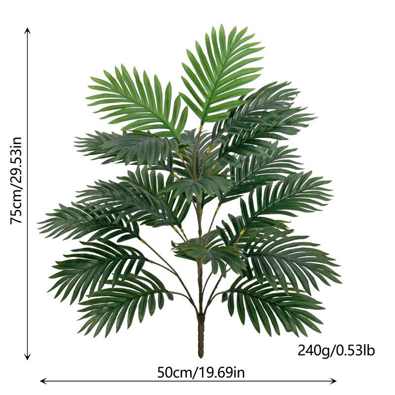 Areca Palm Green Plant Simulation with Potted Palm Leaves for Indoor/Outdoor Decoration – Fake Tree Bonsai Ornament