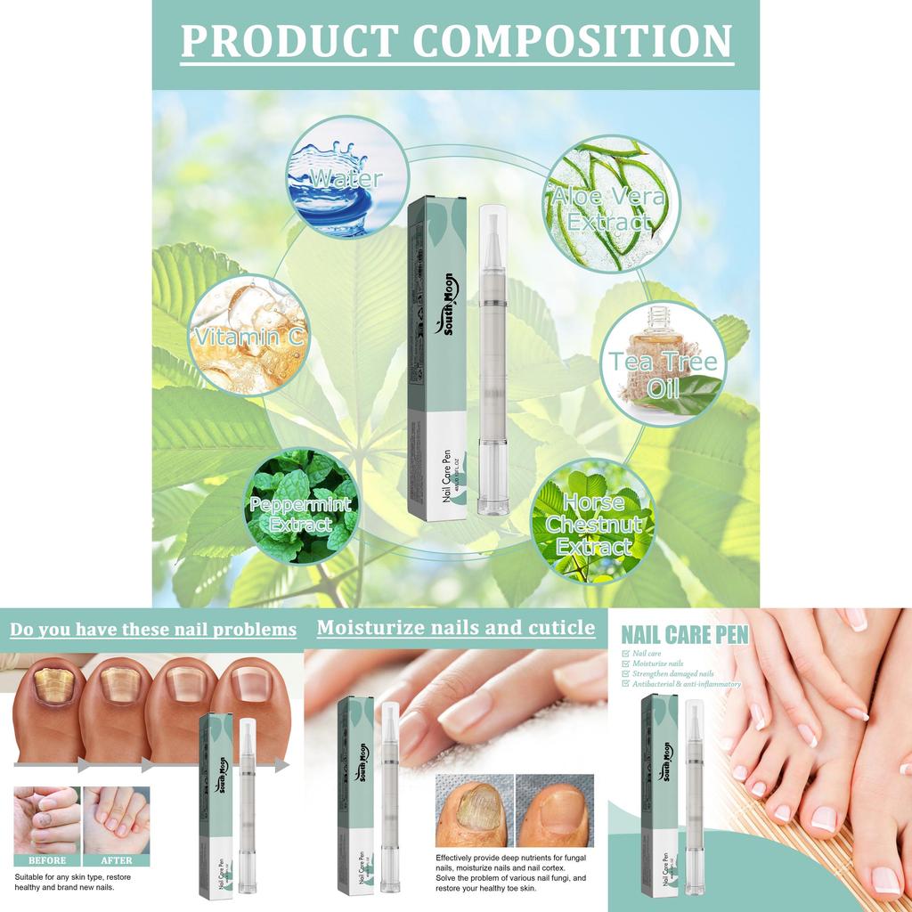 Caneta Reparadora de Unhas South Moon Com Fórmula Nutritiva Para Cuidados Gerais com Mãos e Pés