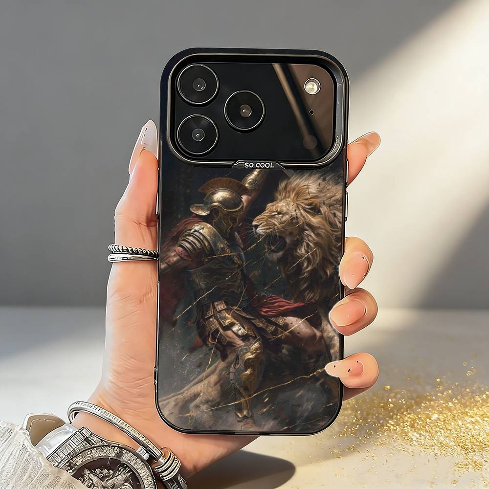 

O-Odyssey G-Greece Phone Case For iPhone17 16 15 14 13 12 Pro Max Grey Black Matte Laser Metallic Aurora Funda iPhone13
