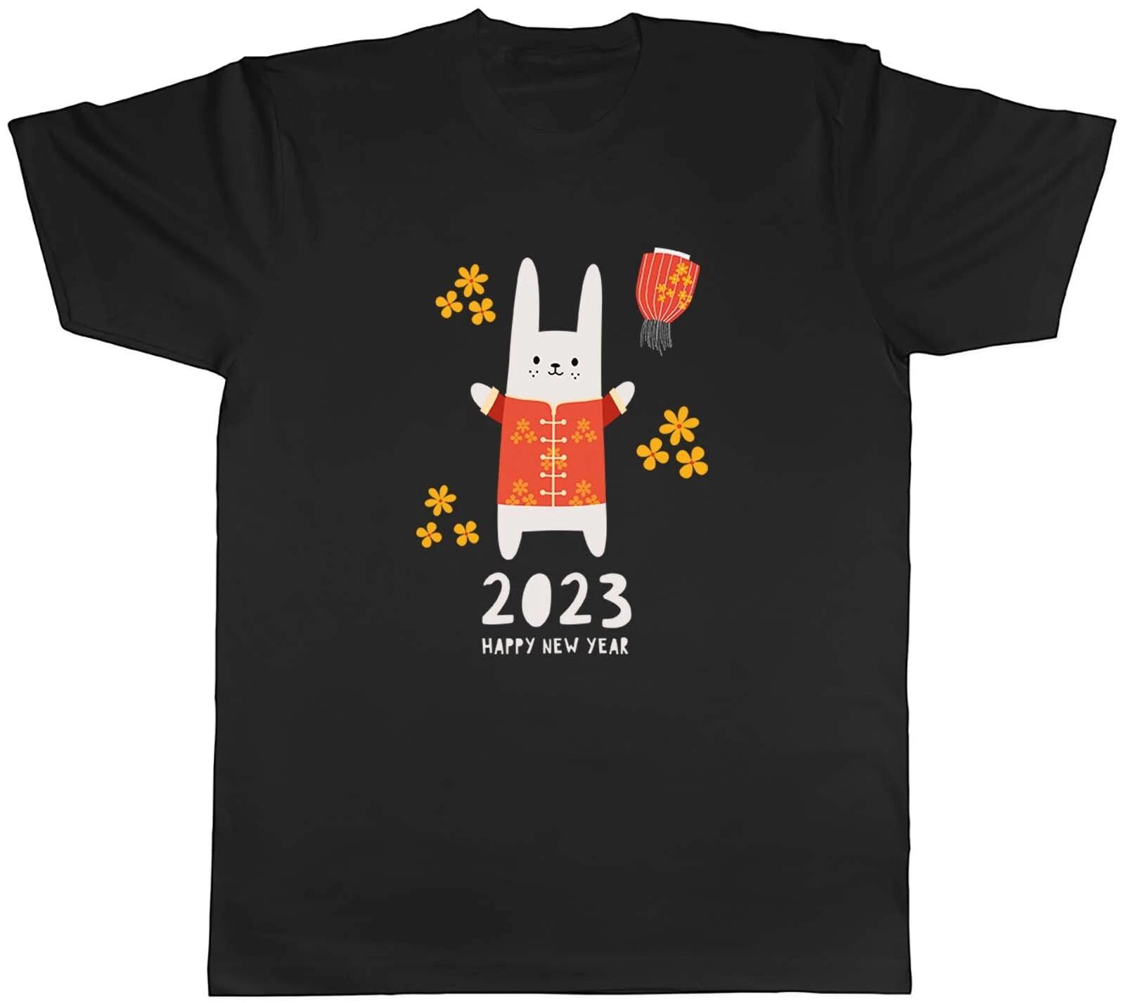 Mens T Shirt Happy Chinese New Year 2023 Rabbit Unisex Tee Gift S