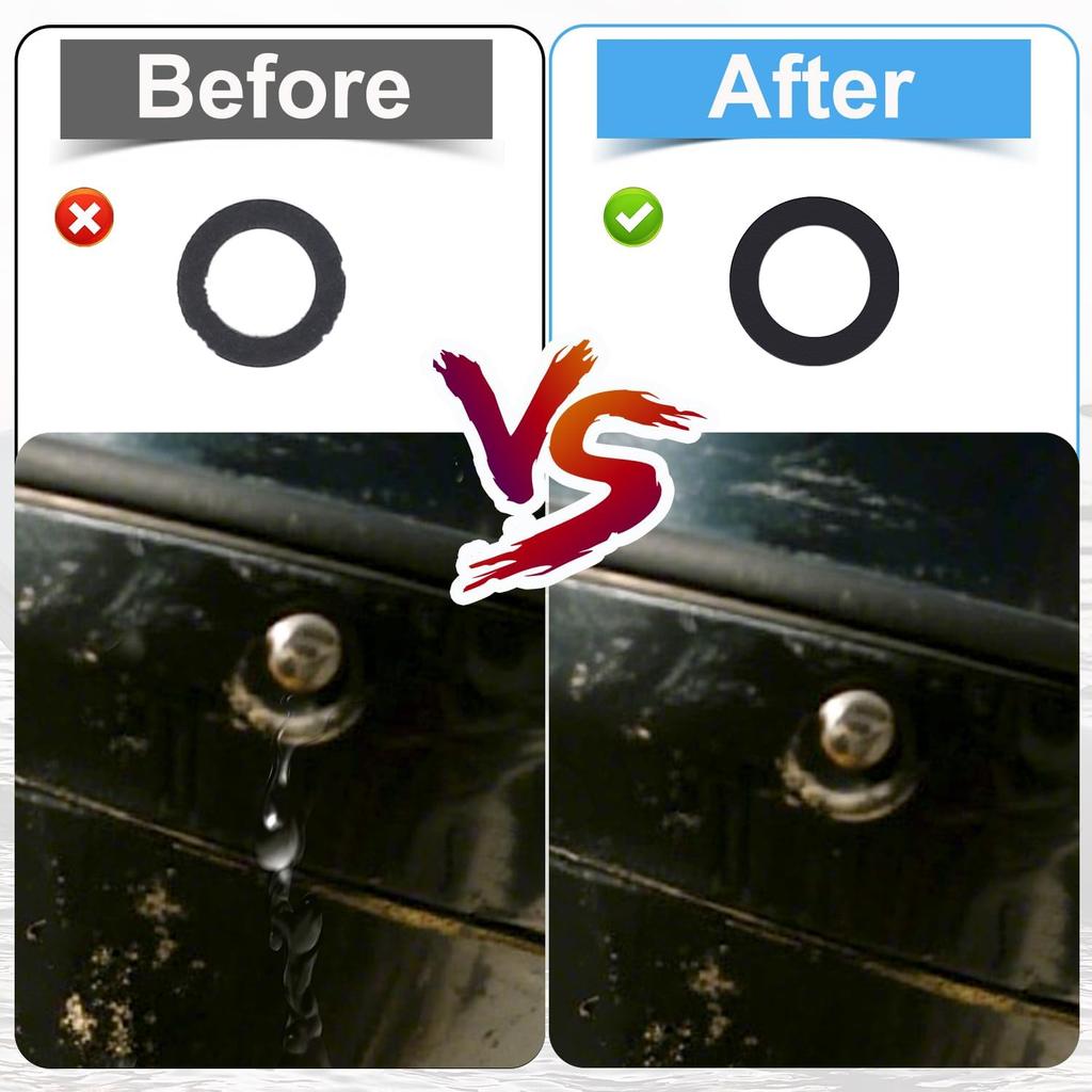 30pcs 332-60006-1 Lower Unit Drain Plug Gasket, Gear Lube Drain Screw Washer Outboard Parts Oil Change Kit for Tohatsu Mercury Mallory