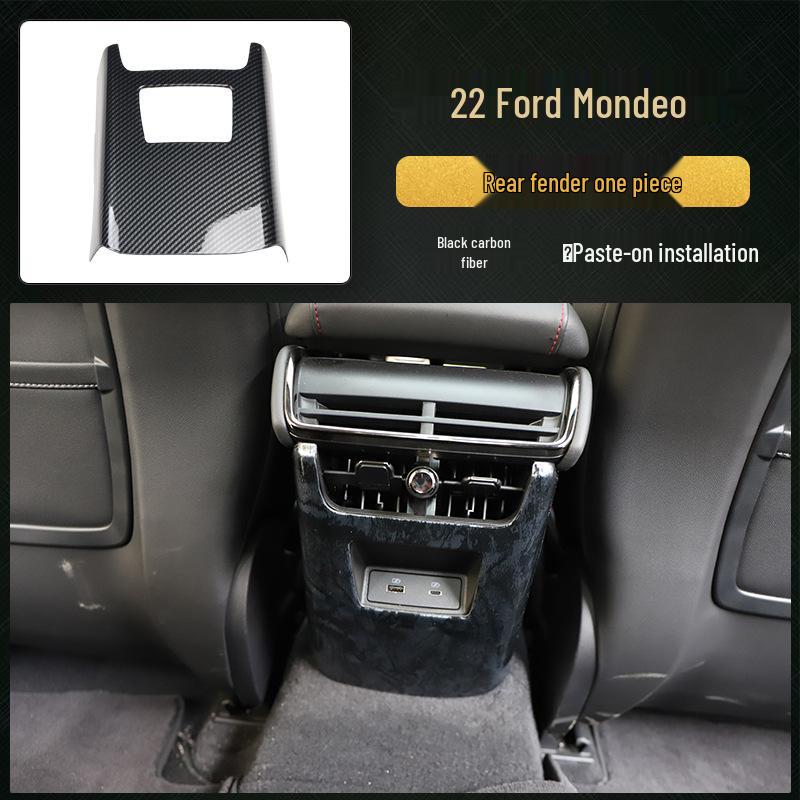 22 Mondeo Carbon Fiber Peach Wood Interior Sticker for Navigation Console & Power Window.