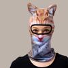 Men And Women Face Mask Funny Head Sweat-Absorbing Outdoor Activities With Ears Halloween Parties Animal Pattern Cute