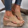 Fashion New Sandals for Womens Peep Toe Platform Hook & Loop Wedges Non-slip Rome Shoes Sandalias Zapatos Mujer