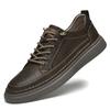Fashion 2025 New Brand Men Casual Leather Breathable Walking Shoes Fashion Flat Designer Board Shoes Comfy Antiskid Lace Up Oxford Shoes