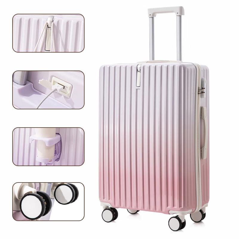 Li Shen Gradient Hardside Luggage with USB & Cup Holder