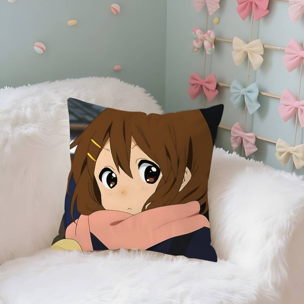 Yyui Hirasawa Kawaii Throw Pillow Covers Pattern Cushion Cover Suitable For Sofa Bedroom Car Pillow Cover