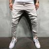 Spring Hip-Hop Style Men's Casual Overalls with Side Zipper & Solid Color Stitching