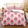 Romantic Rose Duvet Cover Twin Queen Floral Bedding Set Microfiber Blossom Flowers Quilt Cover For Valentine's Day Wedding Decor