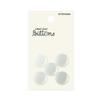 KIYOHARA Now Now Button Color Button Pearl Tone Back Hole 5 Pieces Diameter 15mm White NWN302