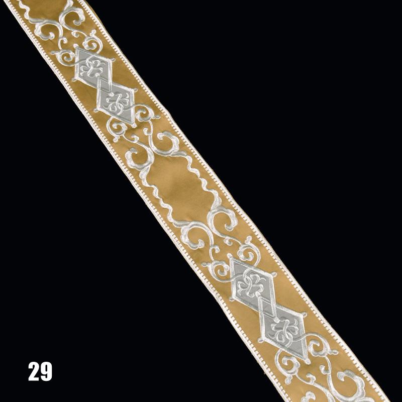 1Meter Vintage Totem Embroidered Jacquard Ribbon Braid Trim Woven Lace Fabric Diy Cushion Curtain Garment Hanfu Belt Accessory