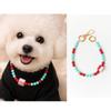 Dopamine Pet Collar: Candy Color Glass Bead Necklace for Cats and Dogs, Stylish Pet Accessory