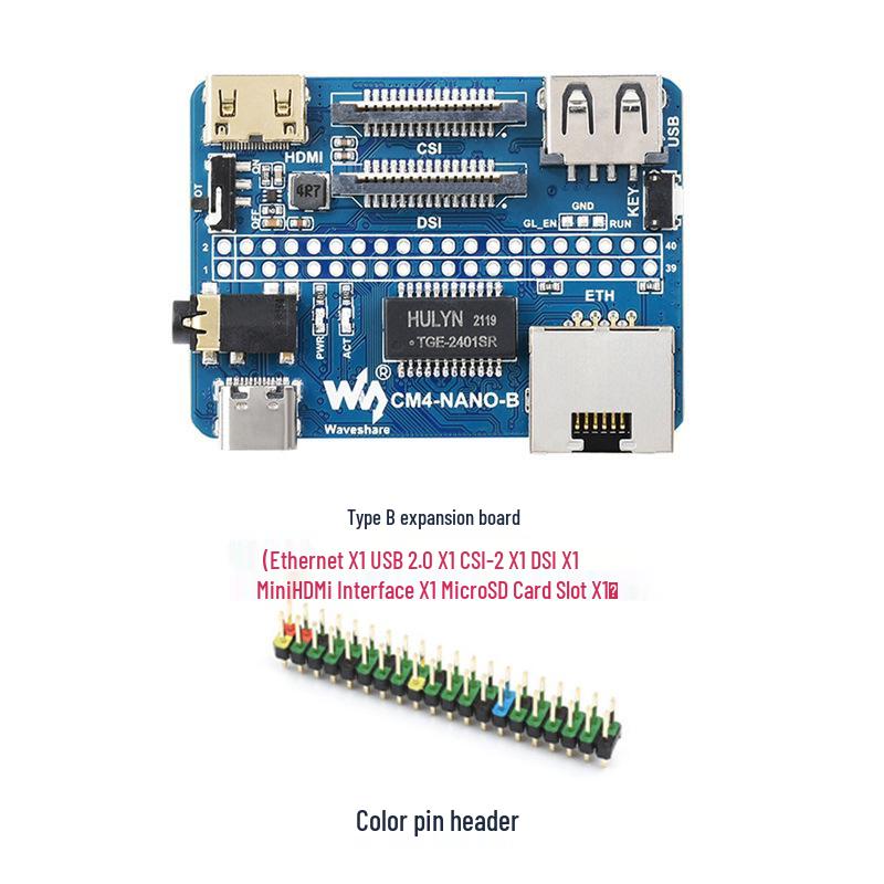 Raspberry Pi CM4 Expansion Board with 8MP Camera, HDMI, CSI Interface, and Gigabit Ethernet