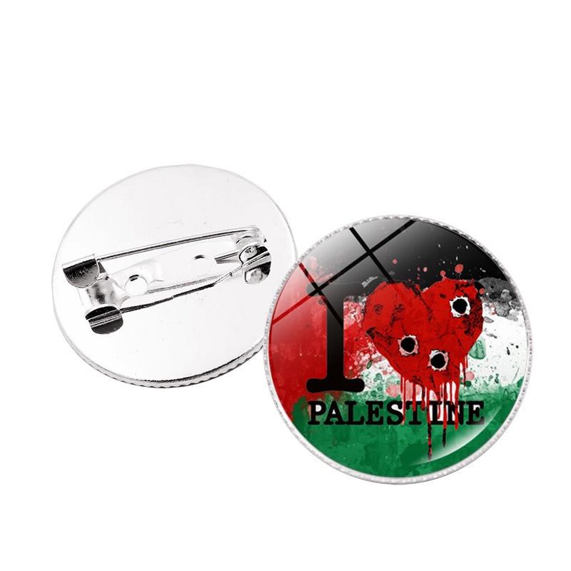 Premium Zinc Alloy Palestine Flag Brooch Pin Unique And Stylish Accessory For Bags And Jewelry Wholesale