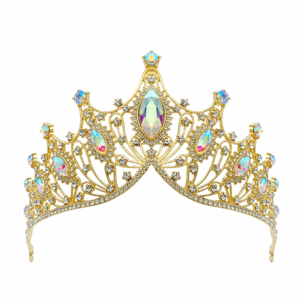 Alloy Queen Princess Crown Baroque Prom Dress Jewelry Vintage Bridal Headband  New Year