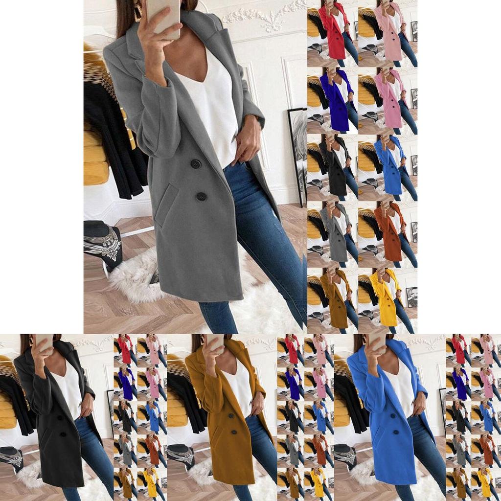 Warmer Winter Damen Plüsch Trenchcoat Damenjacke Übermantel Lässige Oberbekleidung