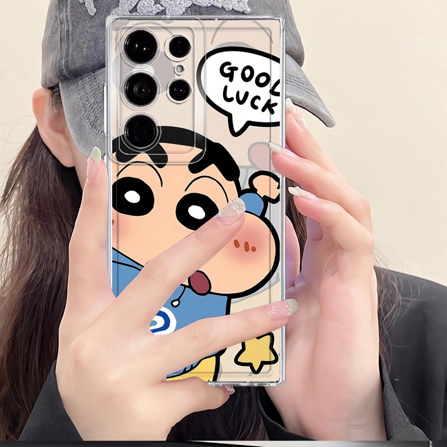 C-Crayon S-ShinChan Phone Cover Case for Samsung Galaxy S26 S20 Plus S21 S24 Note 20 Ultra 10 S23 Ultra S22 FE S25 Edge