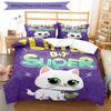 3pcs Super Kitties Adventures1 Design Cover Set - HD Printed Bedding with 1 Cover and 2 Pillowcases - Perfect for Home and Dorm Decor