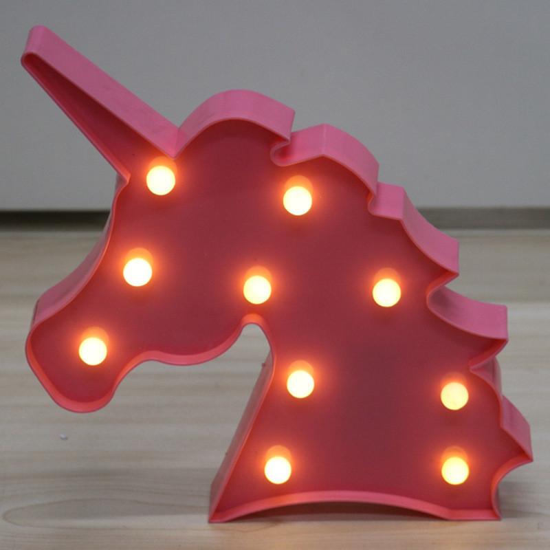 Unicorn Night Light With Star Shape Led Decor For Bedroom And Gift Use