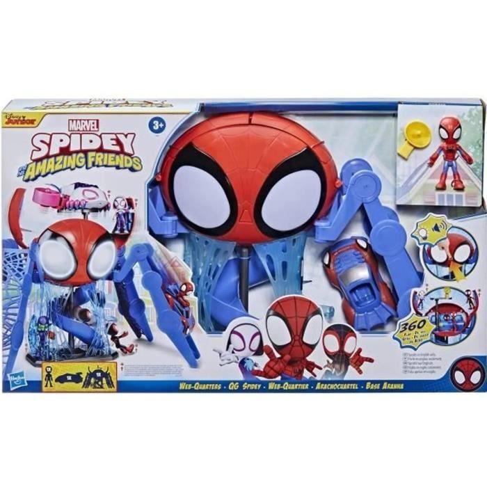 Quartier Général De Spidey Avec Sons Et Lumières - Spidey and His Amazing Friends - Spidey Et Véhicule - Dès 3 Ans - Marvel
