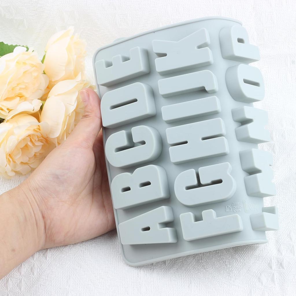 26 Cavity Alphabet Crayon Molds Letter Silicone Candy Mold For Candy