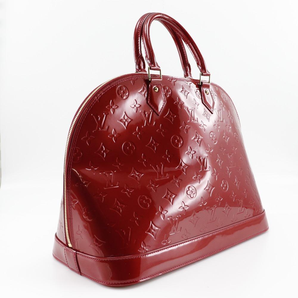 LOUIS VUITTON Alma GM Handbag M93596 Pomdamul Red Vernis Women Used
