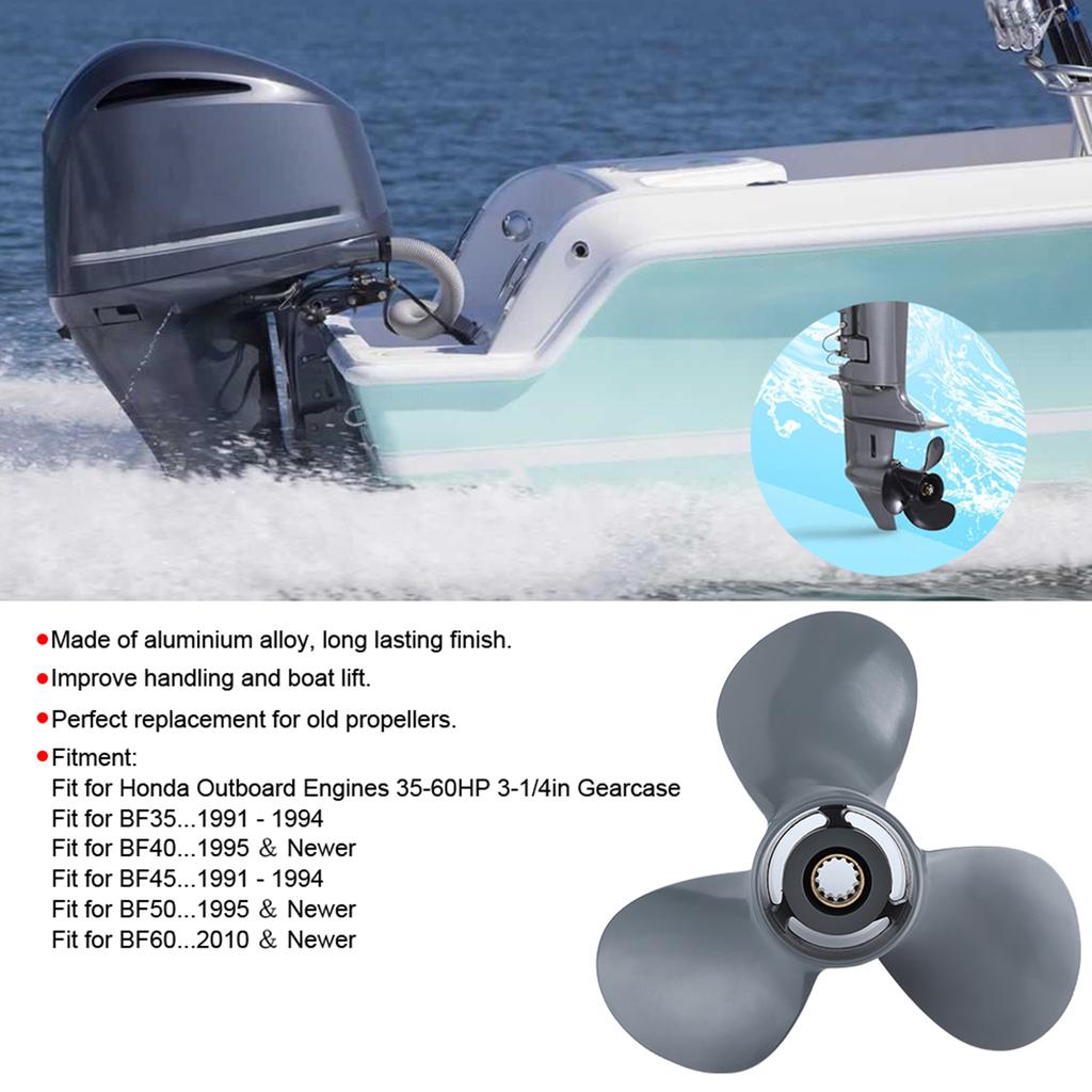 Propellerwechsel Außenborderpropeller 13 Keilzahn 3 Blätter 58130‑ZV5‑000ZA 11 1/4 X 13 Passend für Honda 35‑60PS