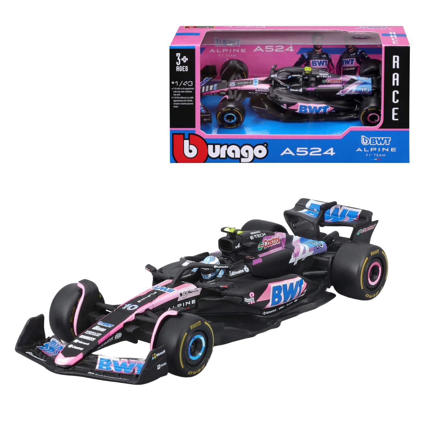 

Bburago 2024 Модель Alpine A524 Пьер Гасли Гоночный Спортивный Автомобиль Миниатюрный Автомобиль Литой Автомобиль Готовое Изделие 1/43 #10 / 18-38219 (# 10)