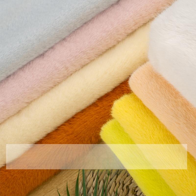 High-End Rabbit Fur Fabric Artificial Mink Fur Clothing Counter Large Coat Closet Simulation Leather Fabric DIY Handcraft