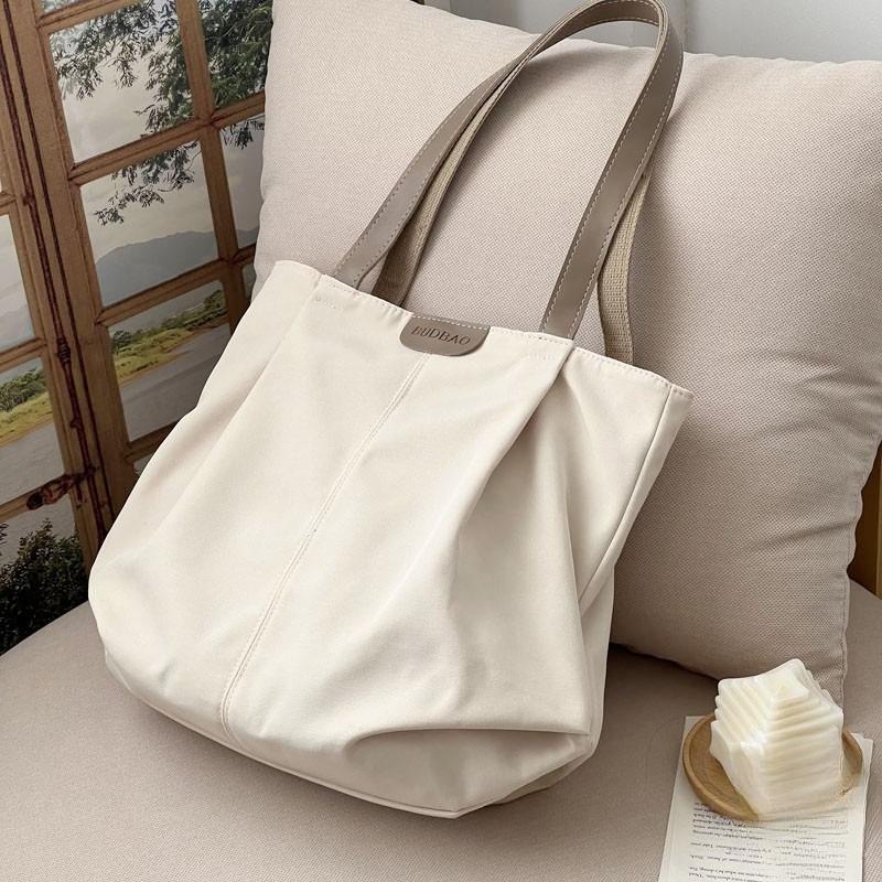Large Capacity Canvas Tote Bags for Work Commuting Carrying Bag College Style Student Outfit Book Shoulder Bag Shopping Bag
