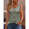JPNTKY Women's Fashion Casual Sleeveless U-Neck  Blouses & Shirts