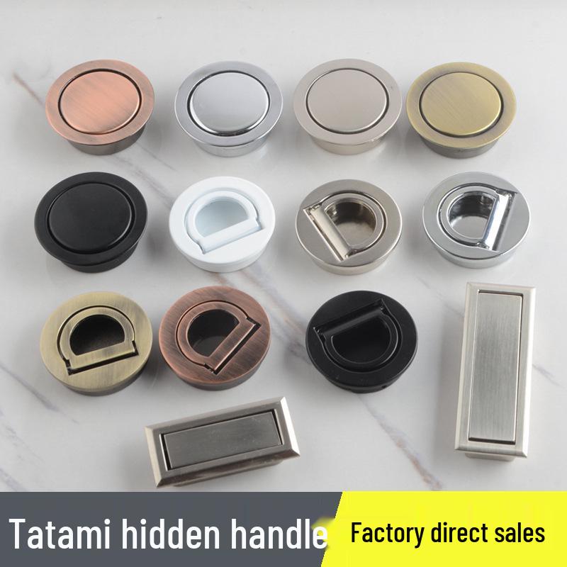 Japanese Tatami Modern Invisible Drawer with Built-in Rotary Handle