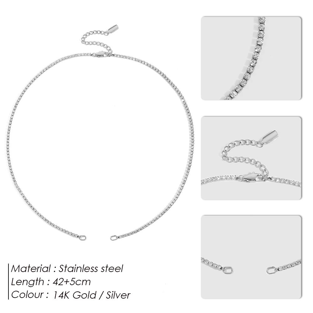 EManco Chain Design Customize Gothic Rhinestones Travel Accessories Popular Dazzling Carnival Fashion Jewelry Accessories серебряный