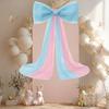 Giant Bow Decoration 39x59 Inch Large Tulle Ribbon Bow Knot for Party Wedding Birthday Wall Door Hanging Ornament Shower Decor & Gift Wrapping