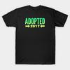 Men Black Print T-shirt Super Large TShirt Adopted-2017-green-to-yellow-font No-Cut Transfer Paper Print Cotton Tshirt