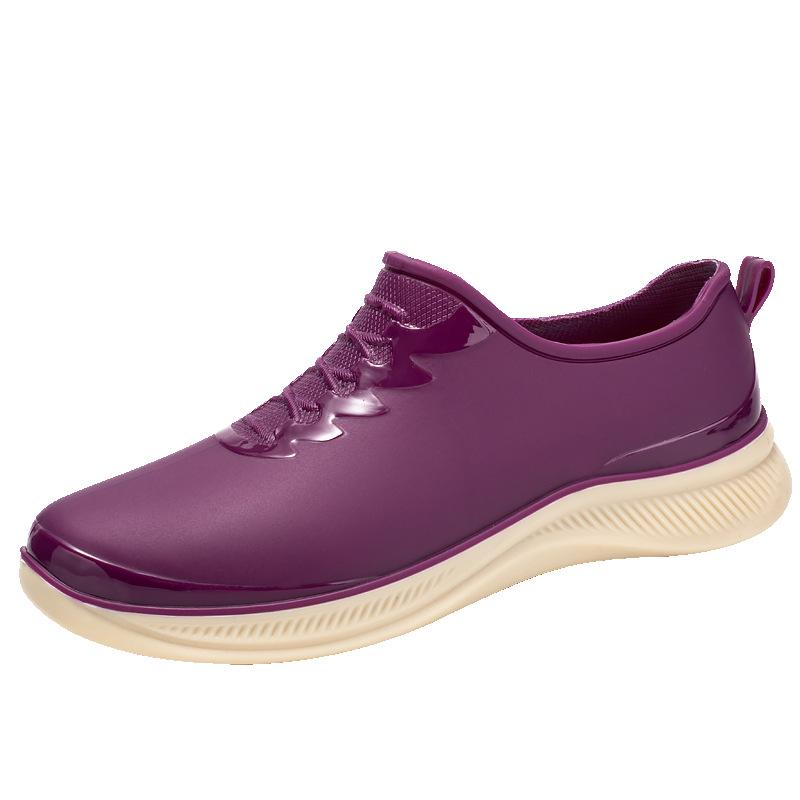 Women's rain shoes new fashion low-top elegant shallow mouth waterproof water shoes Internet celebrity wear-resistant outdoor rain boots