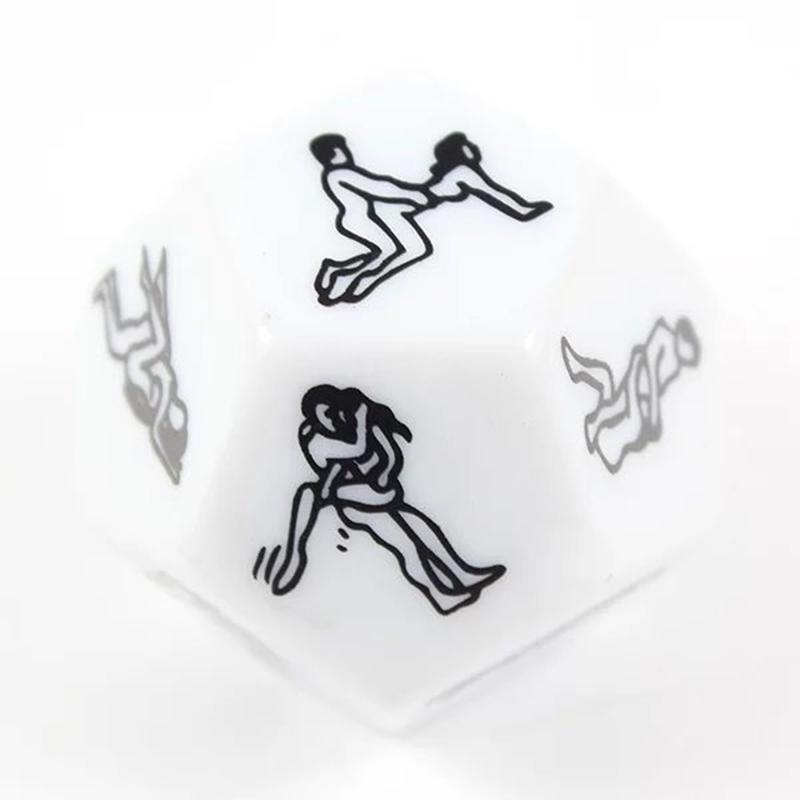 Hry pro dospělé Produkty SM pro dospělé Dvanáctistranné flirtovací kostky se vzorem sexuální polohy