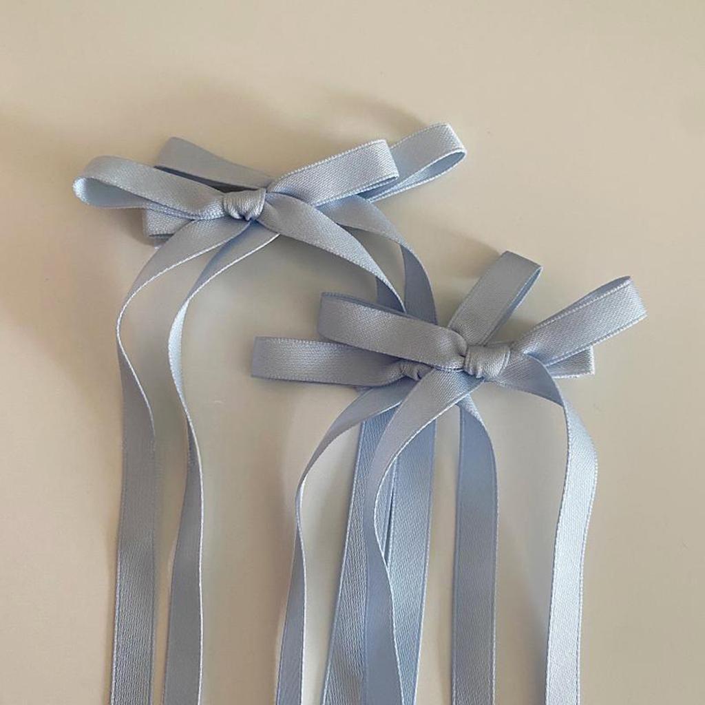 2pcs Y2K Ribbon Bow Hair Clips Decorative Hairpins with Floating Tails for Women Weddings and Parties DEcoration
