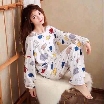 Women's Thin Long-Sleeve Pajama Set - Spring/Autumn Sexy Korean-Style Homewear