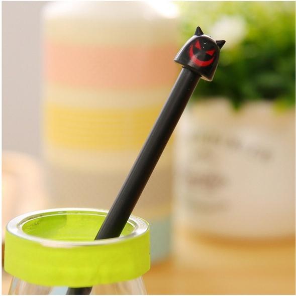 4PCS Stationery Angel Devil Creative Gel Ink Student with A Lovely Water Pen Pen 0.38mm