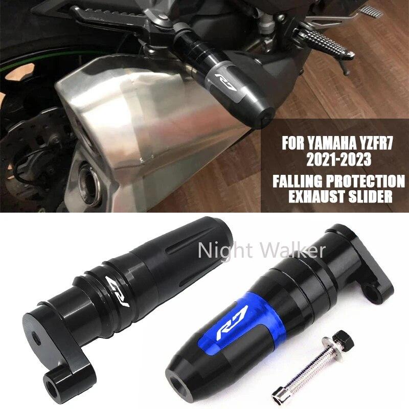 

Для YAMAHA R7 YZFR7 YZF R7-2023 защита от падения мотоцикла слайдер выхлопной системы Crash Pad алюминиевый сплав с логотипом R7