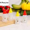 Japanese Style 1-7 PCS Mini Ketchup Bottle Mini Condiment Dispenser Honey Mustard Squeeze Sauce Container for Office BBQ Salad