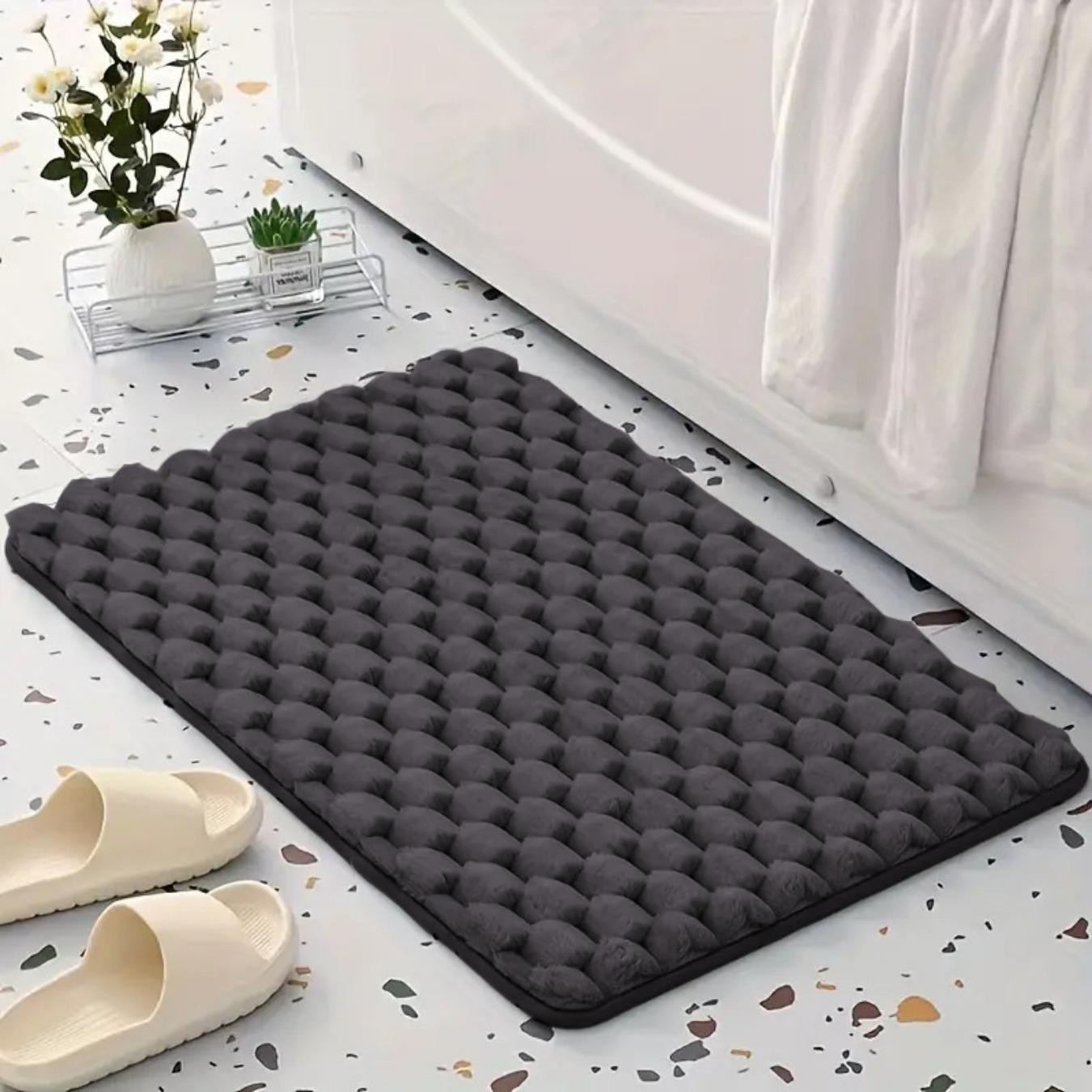 

Коврик для ванной комнаты, нескользящие ковры для умывальника, боковой коврик для ванной, коврик для двери в душевую кабину, пена с эффектом памяти, 3D-подкладка 40cm*60cm темно-серого