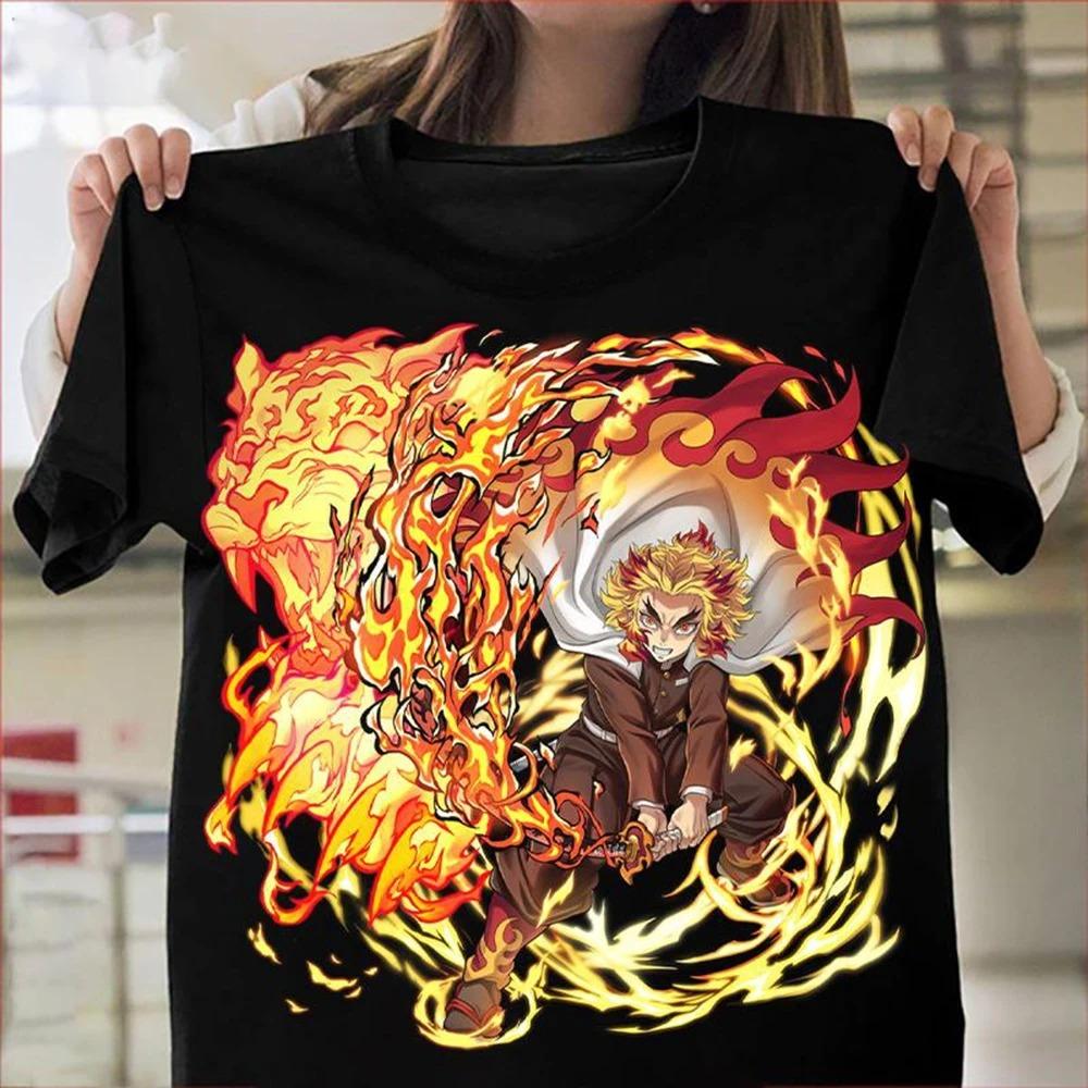 25 New Hot Selling Fashion Anime Demon Slayer Kimetsu No Yaiba Personality Trendy Short Sleeved T-shirt Fashion Gifts Kids Bro