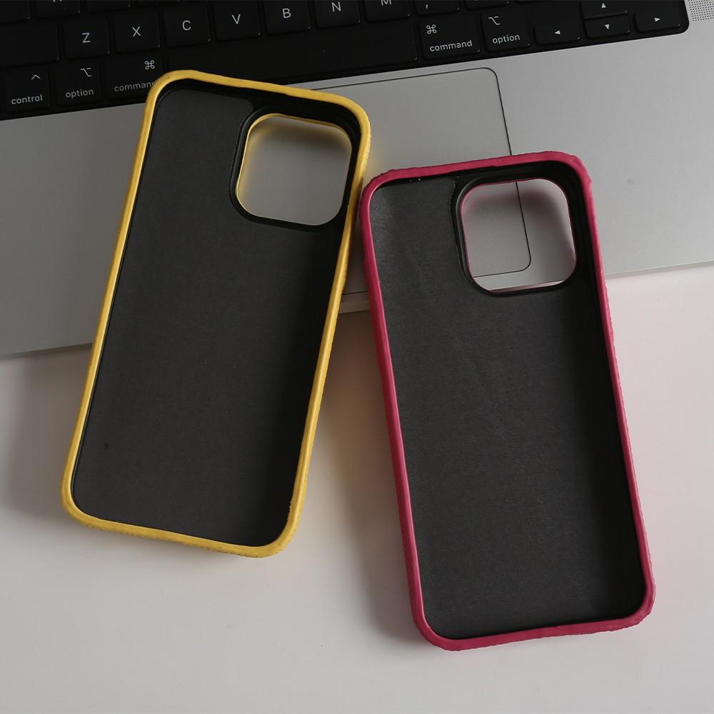 Full Grain Wrapped Genuine Leather Phone Case For Iphone 16 Pro Max Cases 15pro 14Pro  Back Cover Shockproof Cases Coque